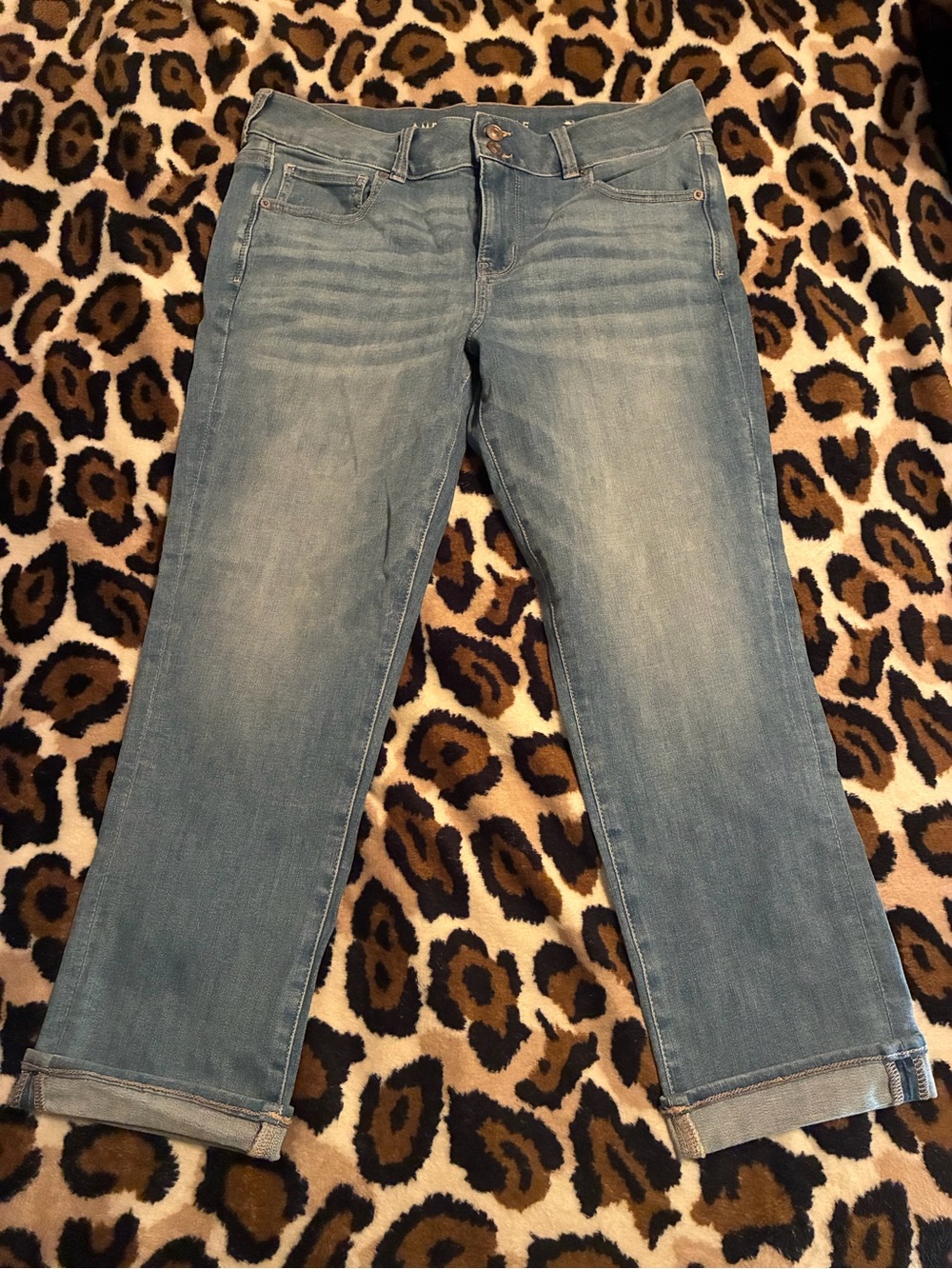 American Eagle Outfitters Light Blue Cropped Jeans